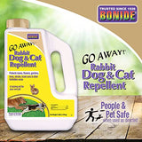 Bonide Go Away! Rabbit, Dog, & Cat Repellent Granules, 3 lbs Ready-to-Use, Keep Dogs off Lawn, Garden, Mulch & Flower Beds