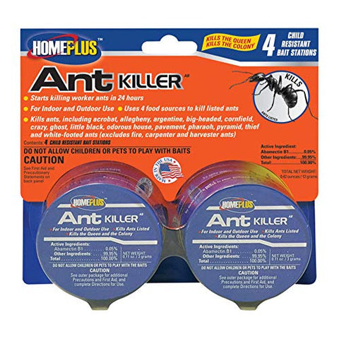 PIC 4PK-Metal-AB Bait Stations Homeplus Ant Killer Metal Bait Stations, Indoor Ant Traps, Indoor Pest Control, Pack of 4