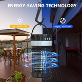 Solar Bug Zapper Outdoor,Cordless Rechargeable Mosquito Zapper, 4200V High Power,45000Hrs Working Life,IP66 Waterproof,Electric Fly Zapper Zapper for Outdoor Home Garden Patio Backyard (Blue-2)