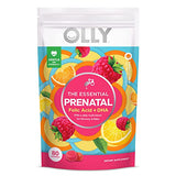 OLLY Prenatal Multivitamin Gummy, Supports Healthy Growth and Brain Development, Folic Acid, Vitamin D, Omega 3 DHA, Chewable Supplement, Citrus Berry Flavor, 40-Day Supply - 80 Count Pouch