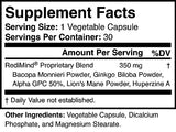 RediMind - Natural Cognitive Enhancement Supplement Capsule - Non-GMO, Vegan, Gluten-Free