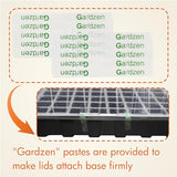 Gardzen 10-Set Garden Propagator Set, Seed Tray Kits with 400-Cell, Seed Starter Tray with Dome and Base 15" x 9" (40-Cell Per Tray)