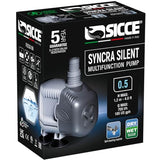 SICCE Syncra Silent 0.5 Multifunction 185 GPH Submersible Water Pump | Italian Made 8W Ultra Quiet Durable for Aquarium Fish Tank, Fountain, Pond, Hydroponics, Terrarium Black | Freshwater & Saltwater