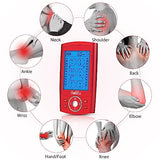 Belifu Dual Channel TENS EMS Unit 24 Modes Muscle Stimulator for Pain Relief Therapy, Electronic Pulse Massager Muscle Massager with 10 Pads, Dust-Proof Drawstring Storage Bag, Fastening Cable Ties