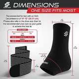 Sleeve Stars Ankle Brace for Women & Men, Achilles & Plantar Fasciitis Relief Compression Sleeve, Foot Brace with Ankle Support Strap, Heel Protector Wrap for Pain, Tendonitis & Sprain (Pair/Black)