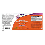 NOW Supplements, Glucosamine & MSM (GreenGrown® Glucosamine), Vegetarian, 240 Veg Capsules