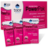 Trace Minerals | Power Pak Electrolyte Powder Packets | 1200 mg Vitamin C, Zinc, Magnesium | Boost Hydration, Immunity, Energy, Muscle Stamina | Cranberry | 30 Packets