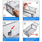 Gingbau 2-Pack Rat Traps Humane Live Chipmunk Cage Traps