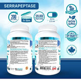 Bio Absorb Serrapeptase Enzyme, High Potency 120000 Units (SPU), 200-Day Supply, Delayed Release Vegetarian Capsules (DRcaps) for Maximum Absorption