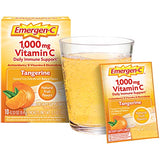 Emergen-C 1000mg Vitamin C Powder, with Antioxidants, B Vitamins and Electrolytes, Vitamin C Supplements for Immune Support, Caffeine Free Fizzy Drink Mix, Tangerine Flavor - 10 Count