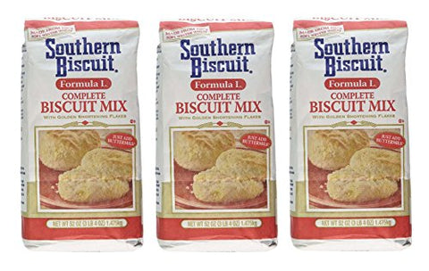 Southern Biscuit Formula L Complete W/golden Shortening Flakes Biscuit Mix, 3 - 52oz Pkgs