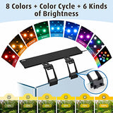 hygger Clip On Full Spectrum Aquarium LED Light, 22W Day-Night Dual Timer Sunrise-Day-Sunset-Moon Fish Tank Light, Adjustable Timer Brightness with 9 Colors for Planted Tank