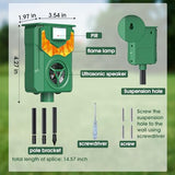 Solar Ultrasonic Cat Repellent Outdoor to Keep Cats Away, Squirrel Repellent Outdoor, Animal Repellent Ultrasonic Outdoor with Motion Sensor for Dog, Raccoon, Skunk, Fox, Deer, Coyote, Rabbit, Mole