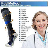 FuelMeFoot 3 Pack Copper Compression Socks - Compression Socks Women & Men Circulation - Best for Medical,Running,Athletic