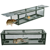 Live Animal Humane Trap 2-Door Mouse Trap Cage for Chipmunk, Rats, Squirrels, Voles, Rodent and Small Size Pests