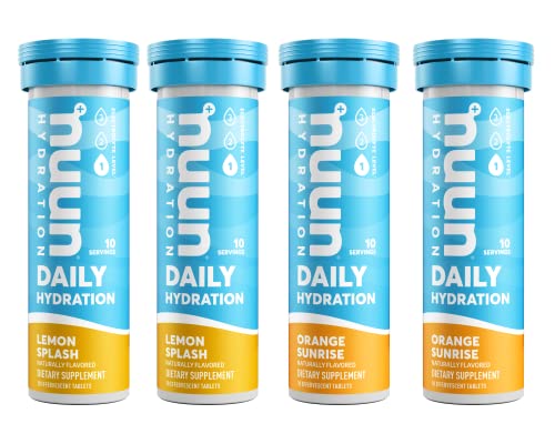 Nuun Hydration Daily, Wellness Electrolyte Tablets, Mixed Citrus, 4 Pack (40 Servings)