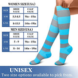 CHARMKING Compression Socks for Women & Men (8 Pairs) 15-20 mmHg Graduated Copper Support Socks are Best for Pregnant, Nurses - Boost Performance, Circulation, Knee High & Wide Calf (L/XL, Multi 42)