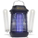 Bug Zapper, 4200V High Power Electric Mosquito Zapper for Outdoor and Indoor Use, Including Free 2 Pack Replacement Bulbs, Waterproof Efficient Bug Zapper for Home Kitchen Patio Camping