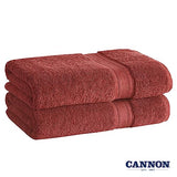 CANNON 100% Cotton Low Twist Wash Cloths (13" L x 13" W), 550 GSM, Highly Absorbent, Super Soft and Fluffy (6 Pack, Terracotta)