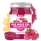 UPNEUTRI Sea Moss Gel - Wildcrafted Irish sea Moss 92 Minerals and Vitamins Immune Defense Thyroid Antioxidant Support, Vegan Non-GMO Dragonfruit Flavored 12 OZ