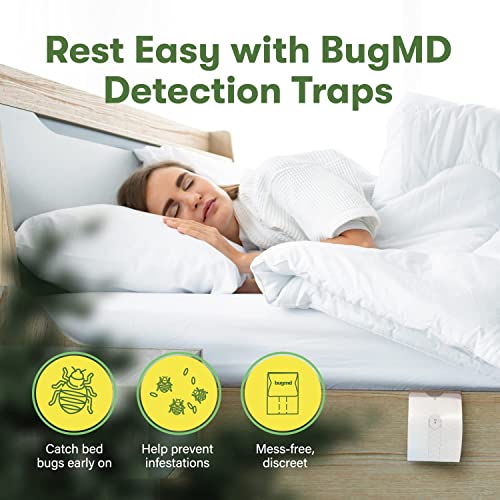 BugMD Bed Bug Trap (1 Pack, 12 Traps) - Interceptors, Bed Bug Preventi ...