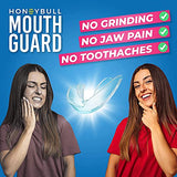 HONEYBULL Mouth Guard for Grinding Teeth [6 Pack] Comes in 2 Sizes for Light and Heavy Grinding | Comfortable Custom Mouth Guard for Clenching Teeth at Night, Bruxism, Whitening Tray & Guard