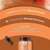 Herbal Adrenal and Thyroid Support Complex - Iodine Thyroid Supplement with L Tyrosine Bladderwrack Kelp Selenium and Ashwagandha - Mood Enhancer Energy Supplement for Thyroid Health (120 Capsules)