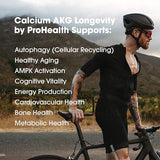 ProHealth Calcium AKG Longevity (Alpha Ketoglutarate) (1,000 mg per 2 Capsule Serving, 60 Capsules). Supports Cellular Energy, Metabolic Function and Healthy Aging Processes.