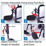 Wheelchair Swingaway Legrest Footplates & Heel Loops (Pair) (Blackp)