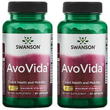 Swanson AvoVida - Natural Supplement Promoting Joint Health & Mobility - Avocado & Soybean Unsaponifiables to Support Cartilage & Tissue Health - (60 Capsules, 300mg Each) 2 Pack