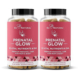 Glow Prenatal Vitamins for Women – Healthy Pregnancy and Fetal Development – Vitamins with Folic Acid, DHA and 25 Vital Nutrients For Baby's Growth & A Comfortable Pregnancy – 120 Nourishing Capsules