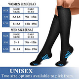 CHARMKING Compression Socks for Women & Men (8 Pairs) 15-20 mmHg Graduated Copper Support Socks are Best for Pregnant, Nurses - Boost Performance, Circulation, Knee High & Wide Calf (L/XL, Multi 32)