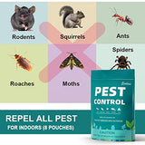 DALIYREPAL Pest Repellent Pouches Rodent Repellent Peppermint, Mouse Repellent Peppermint to Repel Mice and Rats, Mice Repellent for House,Rat Repellent Outdoor/Indoor 8 Counts/Bag