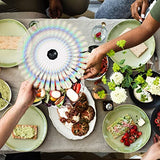 PATIOSIR Table Food Fan for BBQ, Picnic, Pool Parties, Outdoor Dinner, Portable Food Spinner to Keep Food Clean, USB or Batteries Powered(3pcs)