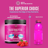 KEY NUTRIENTS Electrolytes Powder No Sugar - Juicy Raspberry Electrolyte Powder - Hydration Powder - No Calories, Gluten Free Keto Electrolytes Powder Packets (20, 40 or 90 Servings)