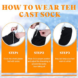 Giegxin 2 Pcs Cast Toe Cover Sock Thick Warm Foot Cast Sock Plaster Stocking Protective for Women Men Leg Ankle When Walking(Black, 13.39 x 10.24 in)