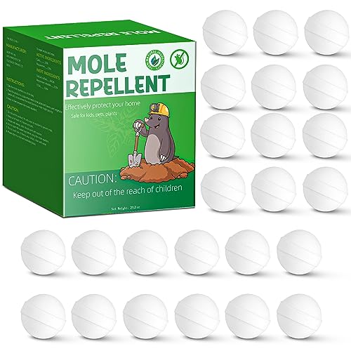 24pack Mole Repellent, Mouse Repellent, Groundhog Repellent, Gopher Repellent, Vole Repellent for Lawn Garden Yard Outdoor, Armadillo Repellent, Mole Deterrent