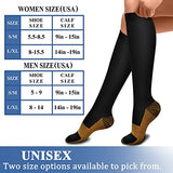 CHARMKING Compression Socks for Women & Men (8 Pairs) 15-20 mmHg Graduated Copper Support Socks are Best for Pregnant, Nurses - Boost Performance, Circulation, Knee High & Wide Calf (L/XL, Multi 48)