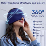 Migraine Headache Relief Cap, Qnoon Headache Migraine Cap Hat, Odorless Ice Pack for Injuries Reusable with Hot/Cold Gel for Migraine and Stress Relief