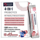 Probiotics-for-Women Prebiotics-and-Probiotics-Powder, 100-Billion-CFUs 45-Day-Supply, Women's-Probiotic with D-Mannose and Cranberry for Urinary Tract/Gut/ Digestive Health/Weight Management