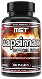 MST Capsimax Supplement 100mg V Capsules, 60 Servings Clinically Dosed Weight Management, Thermogenic, Appetite Control, Calorie Burning, Metabolic Health, Stimulant Free. BSCG Certified