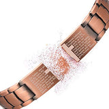 MagEnergy Men Copper Magnetic Bracelet Cross Bracelet