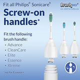 Brushmo Replacement Toothbrush Heads Compatible with Sonicare e-Series Value Pack (4 + 2).