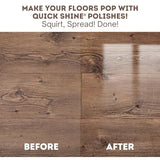 Quick Shine Multi Surface Floor Finish 27oz, 2Pk | Cleaner & Polish to use on Hardwood, Laminate, Luxury Vinyl Plank LVT, Tile & Stone | Safer Choice w/Clean Shine Technology | Shine-Protect-Refresh