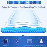 Gel Seat Cushion - Non-Slip Egg Seat Cushion Chair Pads - Office Chair Car Seat Cushion for Sciatica & Back Pain Relief - Coccyx Cushion for Home, Wheelchair, Computer, Desk Chair, Truck