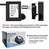 PULACO 2Pcs Mini Fountain Pump (50GPH 3W), Ultra Quiet Submersible Water Pump for Aquarium, Small Fish Tank, Pet Water Fountain, Tabletop Fountains, Water gardens and Hydroponic Systems