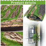 PINVNBY Reptile Terrarium Cork Background, Bearded Dragon Tank Bark Backdrop Wall Decor with Artificial Moss for Gecko Lizard Tortoise Frog Chameleon(4 Pack)