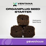 VPS OrganiPlug Hydroponic Seed Starter Plugs, 50 Pack, Rapid Root Planting Pods for Seedling, Clone, Cutting, Promotes Plant, Flower, Vegetable Growth w/Organic Soil Ingredients, Fits Standard Tray