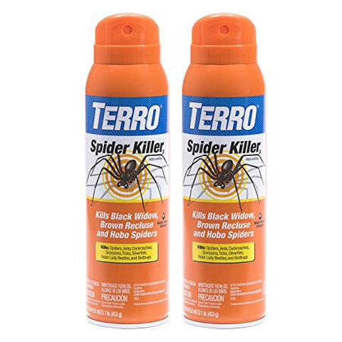 TERRO T2302 Spider, Ant, Roach, and Other Insects Killer Aerosol Spray – 2 Pack