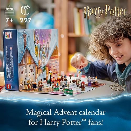 LEGO Harry Potter 2023 Advent Calendar 76418 Christmas Countdown Playset with Daily Suprises, Discover New Experiences with this Holiday Gift Featuring 18 Hogsmeade Village Mini Builds & 6 Minifigures